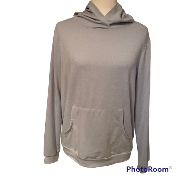 For The Republic Tops - FOR THE REPUBLIC TOP HOODIE SWEATSHIRT LIGHT BLUE LIGHTWEIGHT KANGAROO POCKET S